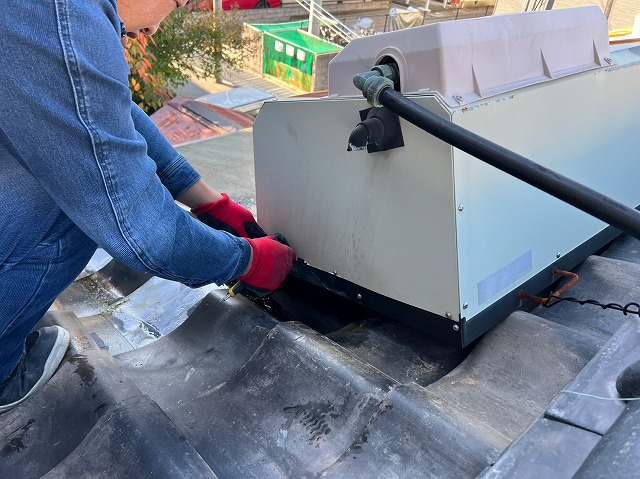 温水パネル撤去